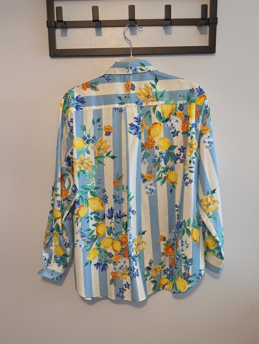 NWT Sezane x Momini Max shirt in Sicilia print (lemons) Size 4 - Picture 2 of 3